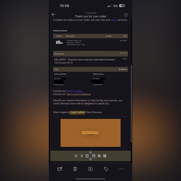 LV Skate Grey White Sneakers US M 10 & M 8.5 | 100% Authentic Traded in-store✅ - Picture 12 of 14